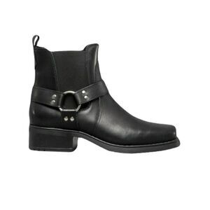 Woodland Low Harley Gusset Harness Leather Boots